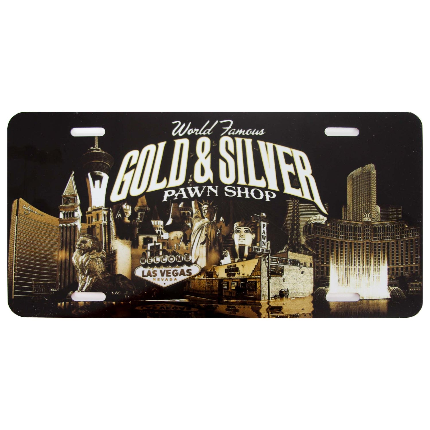 Las Vegas Gold & Silver Pawn Shop License Plate ZOOM