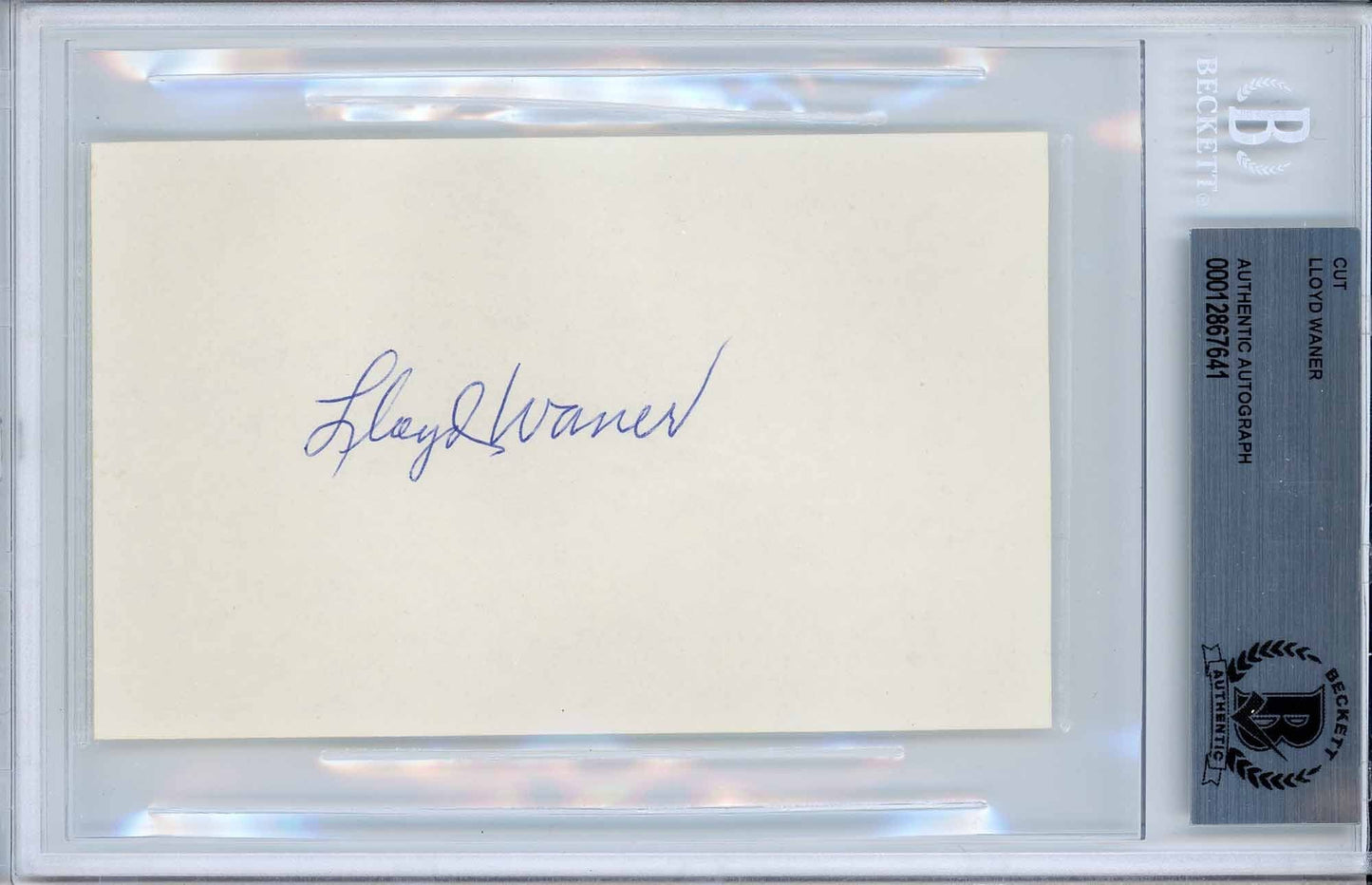 Lloyd Warner - Beckett Authenticated Autograph