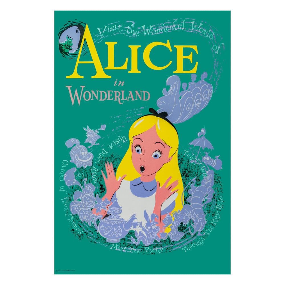 Alice In Wonderland Silk Screen Poster 