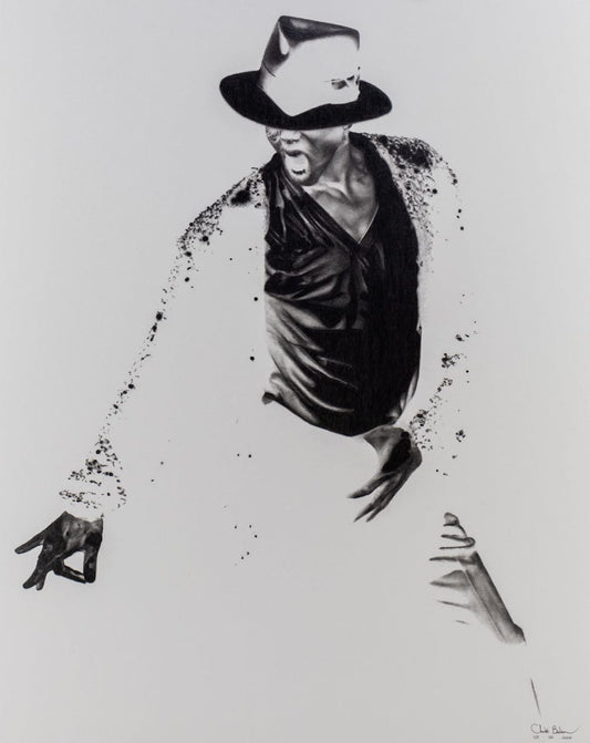 Michael Jackson White & Black Portrait