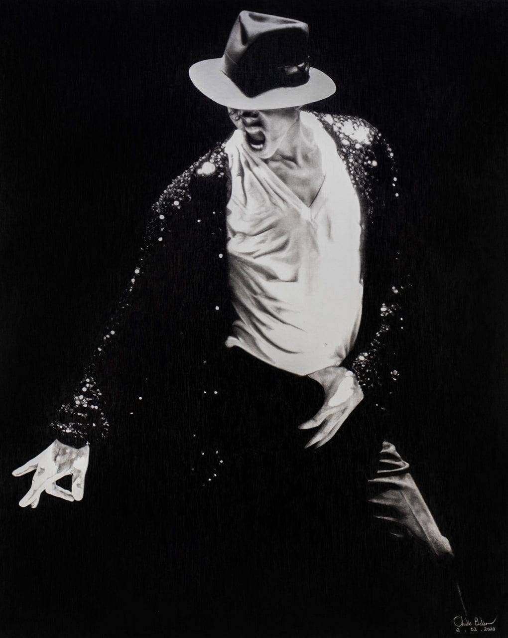 Michael Jackson Black & White Portrait