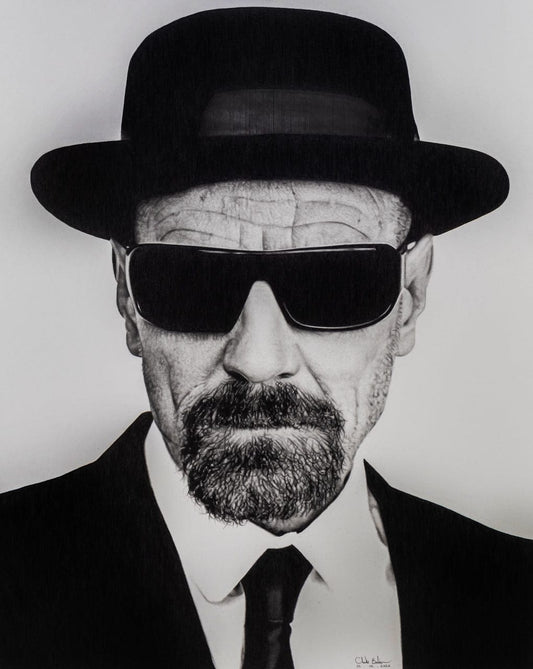 Breaking Bad Bryan Cranston Black & White Portrait