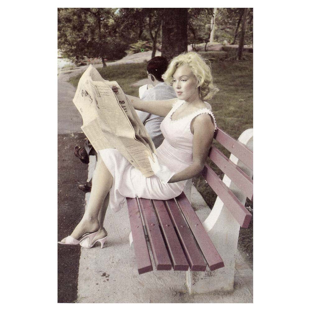 Marilyn Monroe Vintage Style Postcard - Reading the Paper