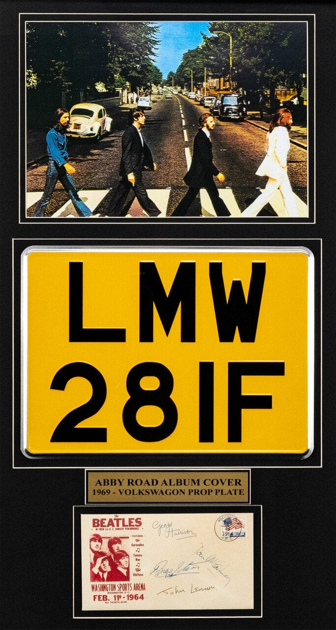 The Beatles "Abbey Road" Memorabilia - VW License Plate Art