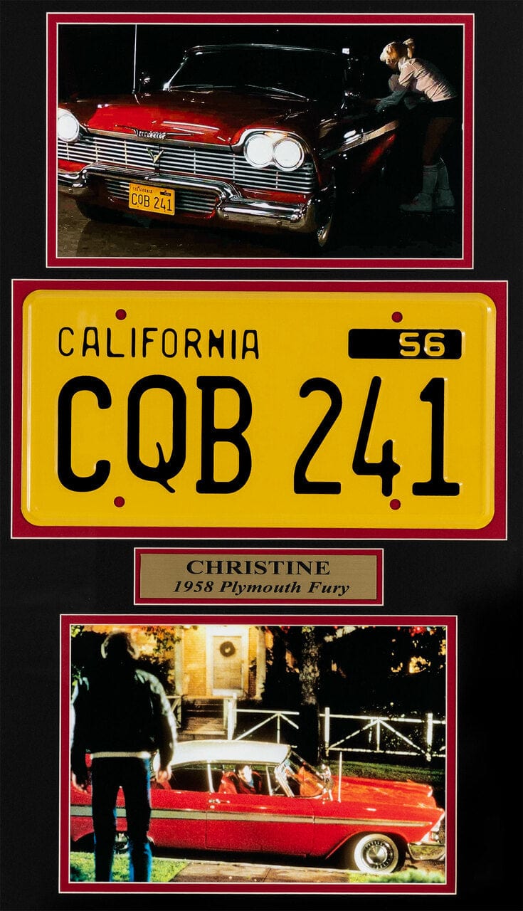 "Christine" Movie Memorabilia - Prop License Plate