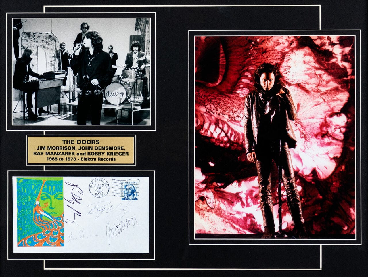 The Doors Memorabilia - Full Band Signatures framed