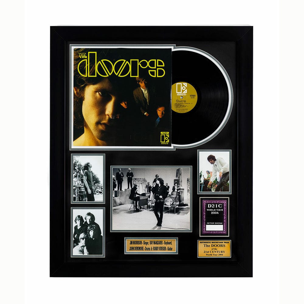 The Doors Memorabilia - Record and Backstage Passes framed