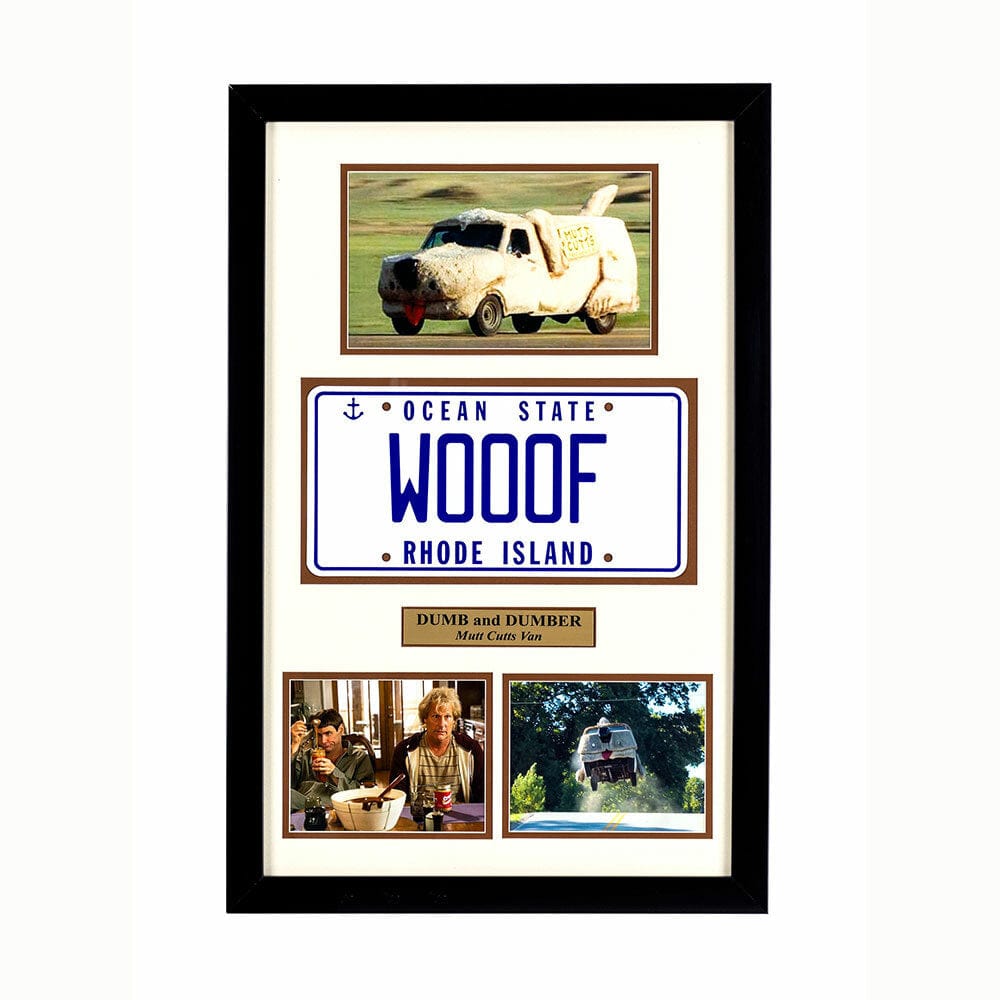 "Dumb and Dumber" Movie Memorabilia - Van License Plate framed