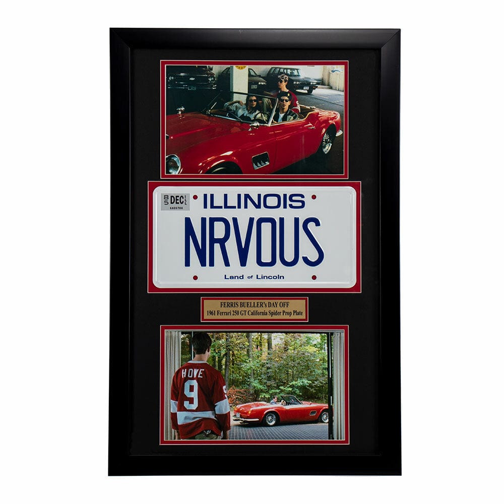 "Ferris Bueller's Day Off" Movie Memorabilia - License Plate Framed
