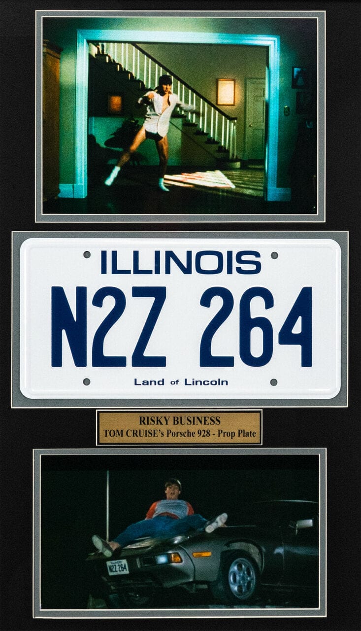 "Risky Business" Movie Memorabilia - Tom Cruise License Plate