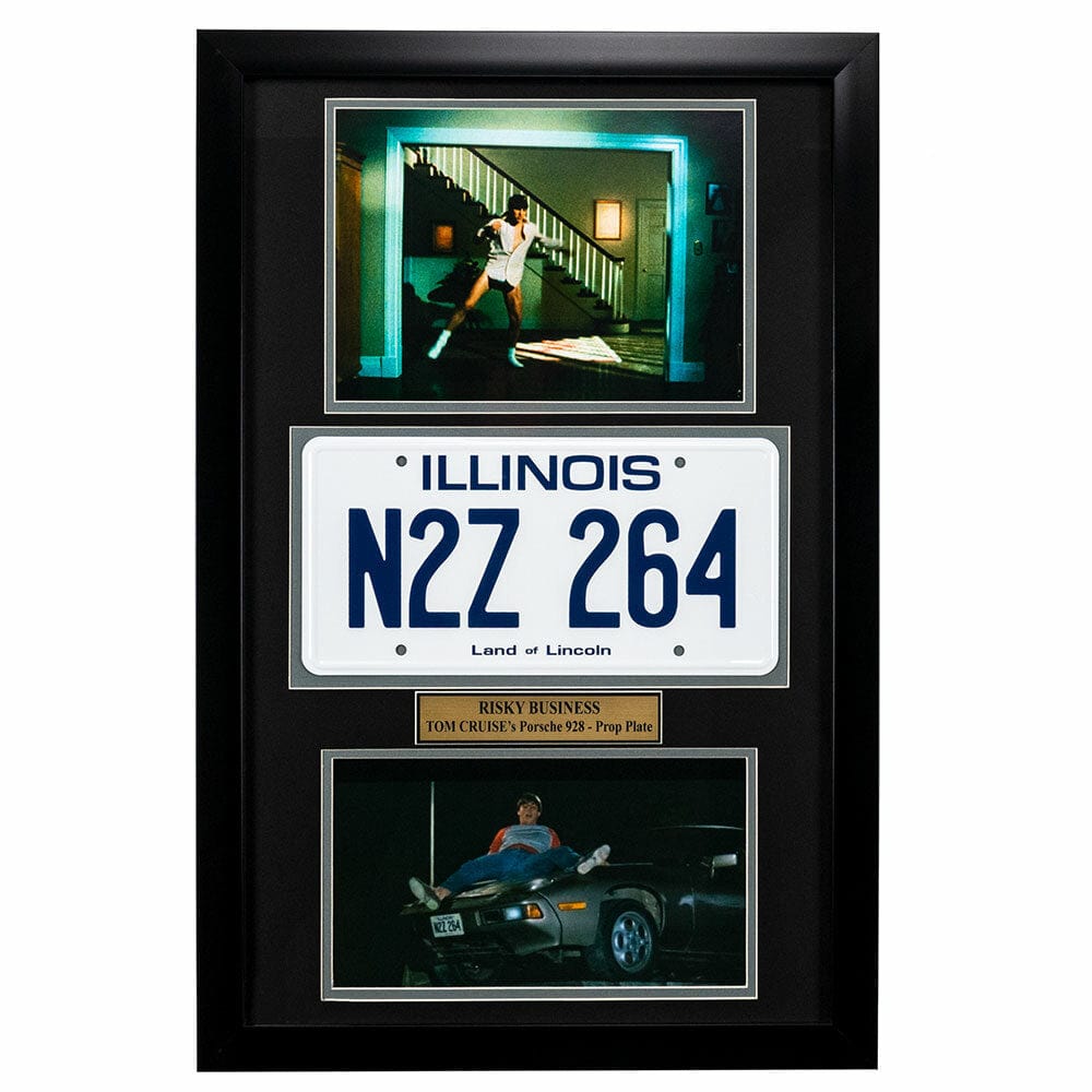 "Risky Business" Movie Memorabilia - Tom Cruise License Plate Framed