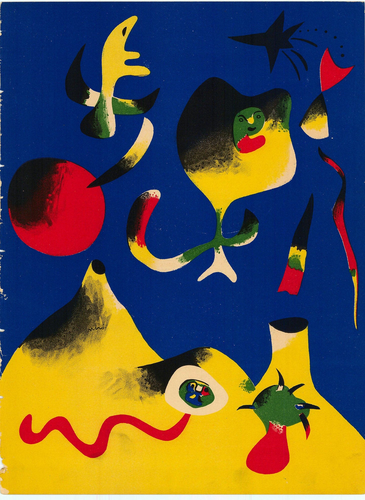 Verve Review Joan Miro - L'Air ZOOM verve lithograph  Edition: Vol. 1 No. 1