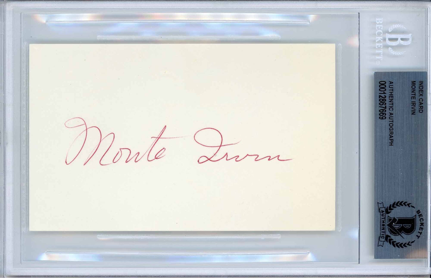 Monte Irvin - Beckett Authenticated Autograph
