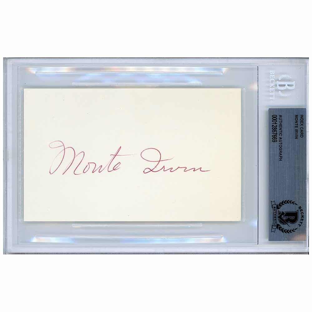 Monte Irvin - Beckett Authenticated Autograph