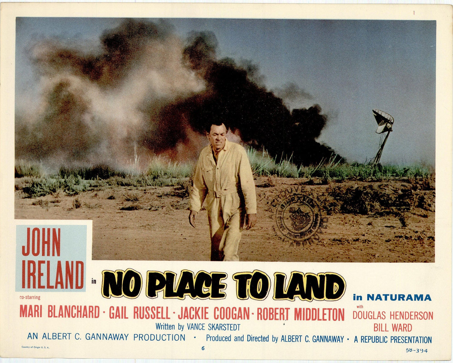 No Place to Land Movie Lobby Card