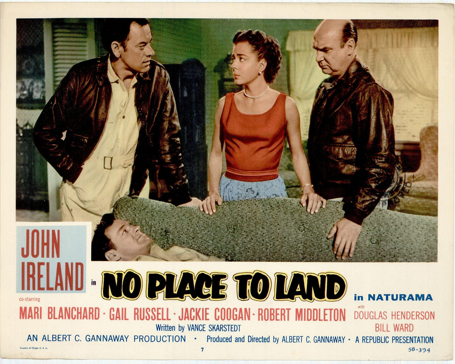 No Place to Land Movie Lobby Card