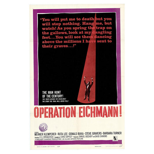 Operation Eichmann - Classic Movie Poster