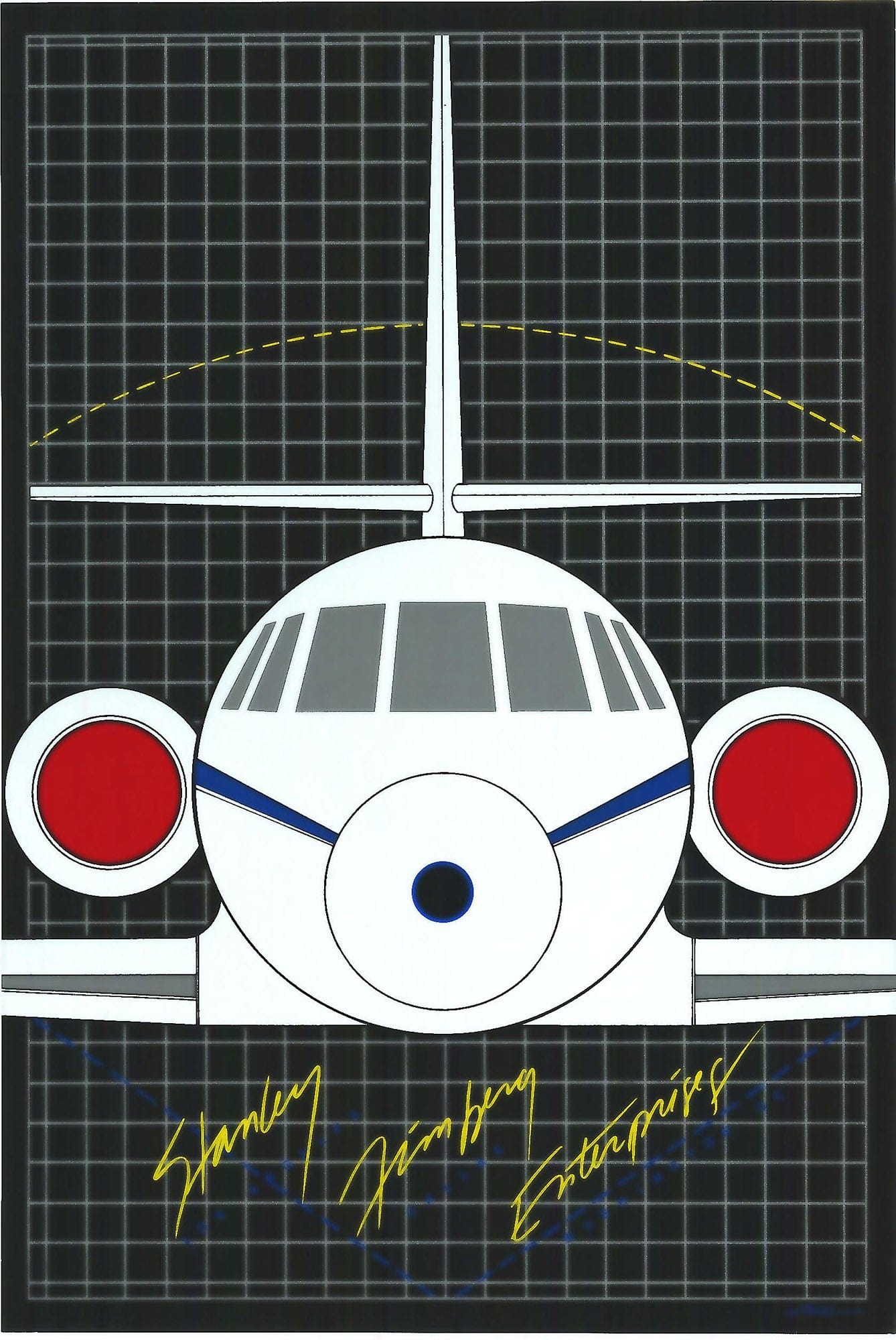 Patrick Nagel Stanley Fimberg Enterprises Plane Gold & Silver Pawn Shop