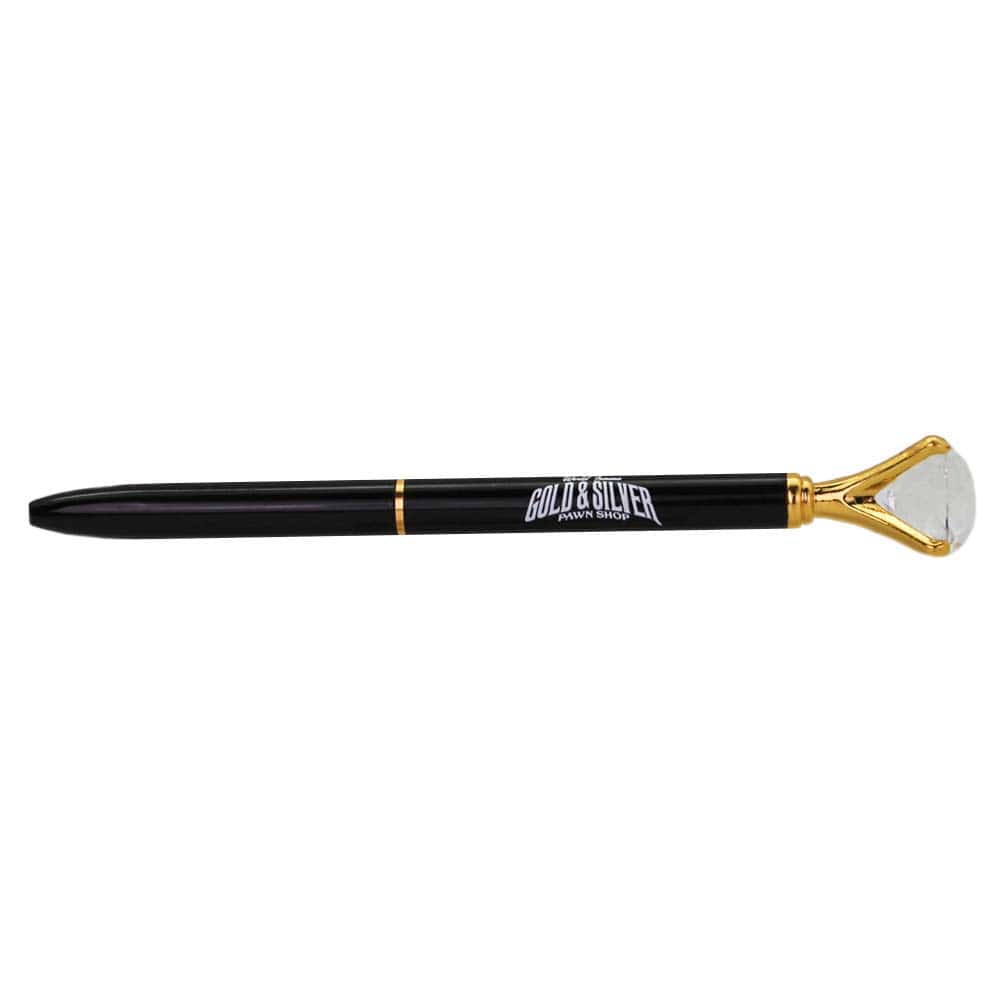 Gold & Silver Diamond Pen Black