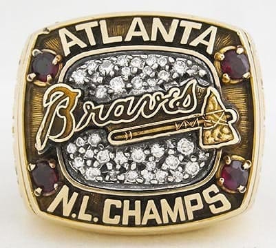 1996 Atlanta Braves N.L. Championship Ring – Gold & Silver Pawn Shop