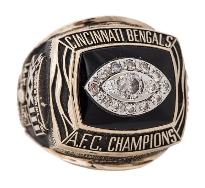 1988 Cincinnati Bengals AFC Championship Ring – Gold & Silver Pawn