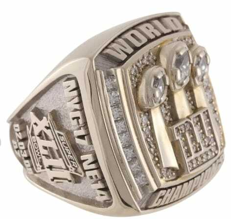 2008 NY Giants Super Bowl XLII Ring Side