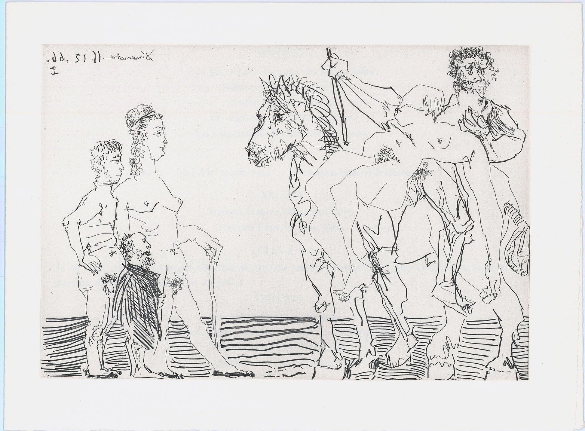 Pablo Picasso: L'Enlèvement avec Spectateurs, From Le Cocu Magnifique, 1966-68 Art G S Pawn
