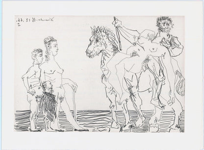 Pablo Picasso: L'Enlèvement avec Spectateurs, From Le Cocu Magnifique, 1966-68 Art G S Pawn