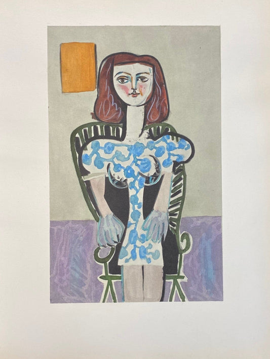 Picasso: Ragazza Seduta, from Venti Pochoir, 1955 Art G S Pawn