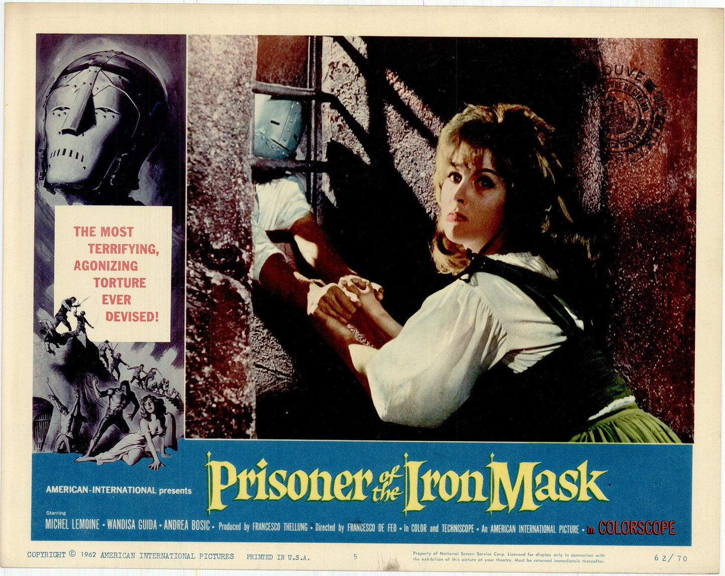 The Prisoner of the Iron Mask Movie Lobby Card