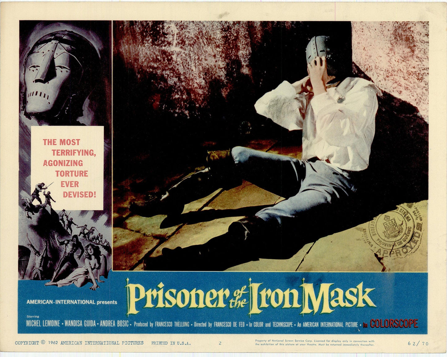 The Prisoner of the Iron Mask Movie Lobby Card