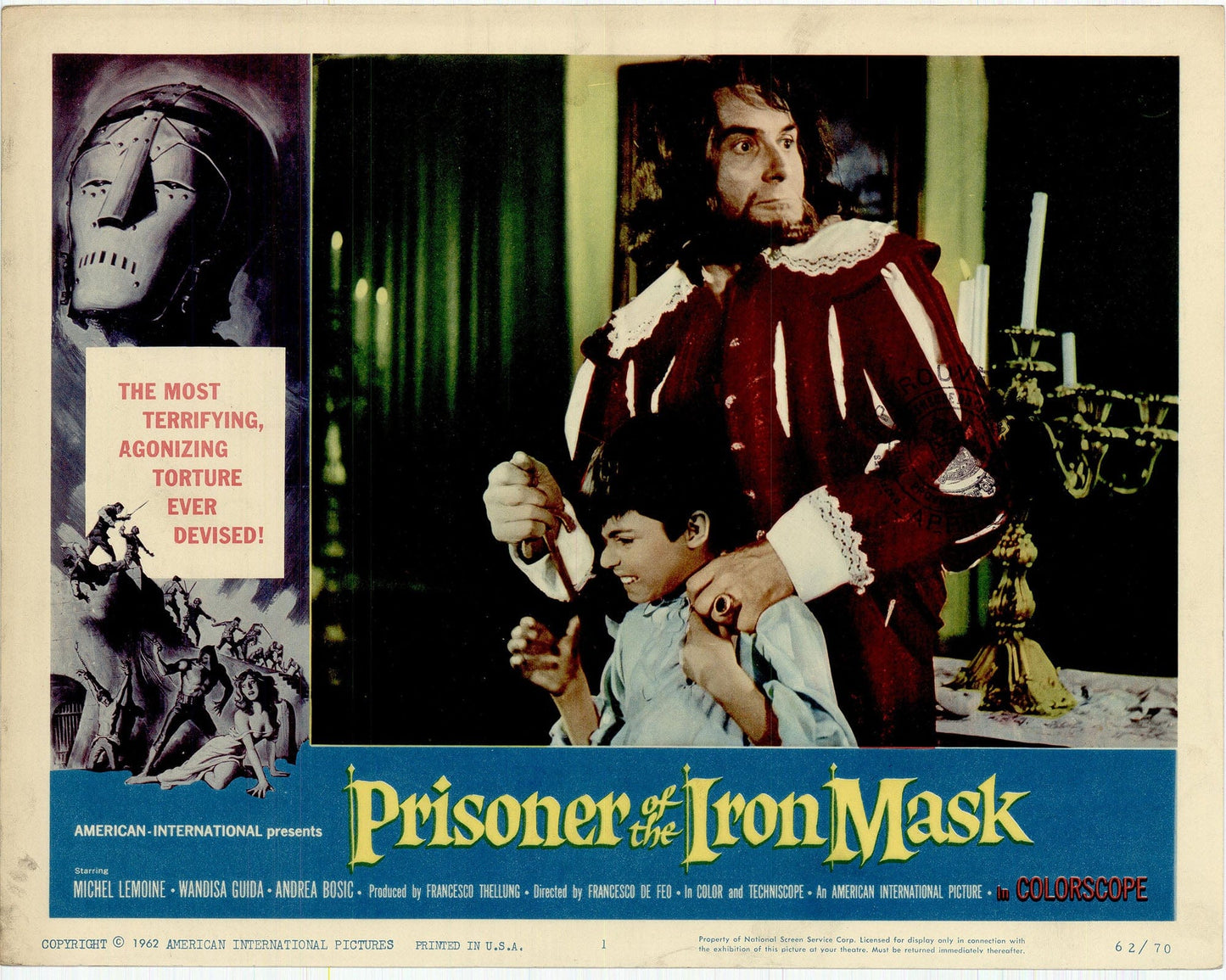 The Prisoner of the Iron Mask Movie Lobby Card