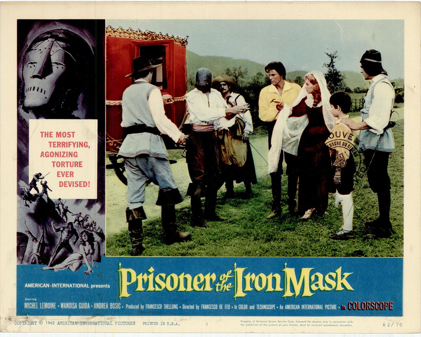 The Prisoner of the Iron Mask Movie Lobby Card