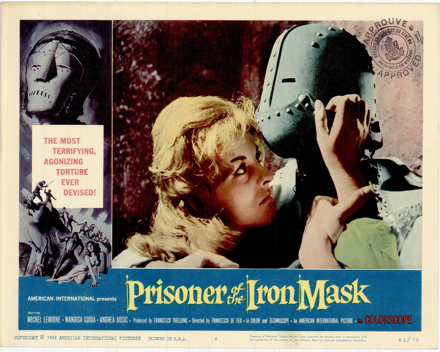 The Prisoner of the Iron Mask Movie Lobby Card