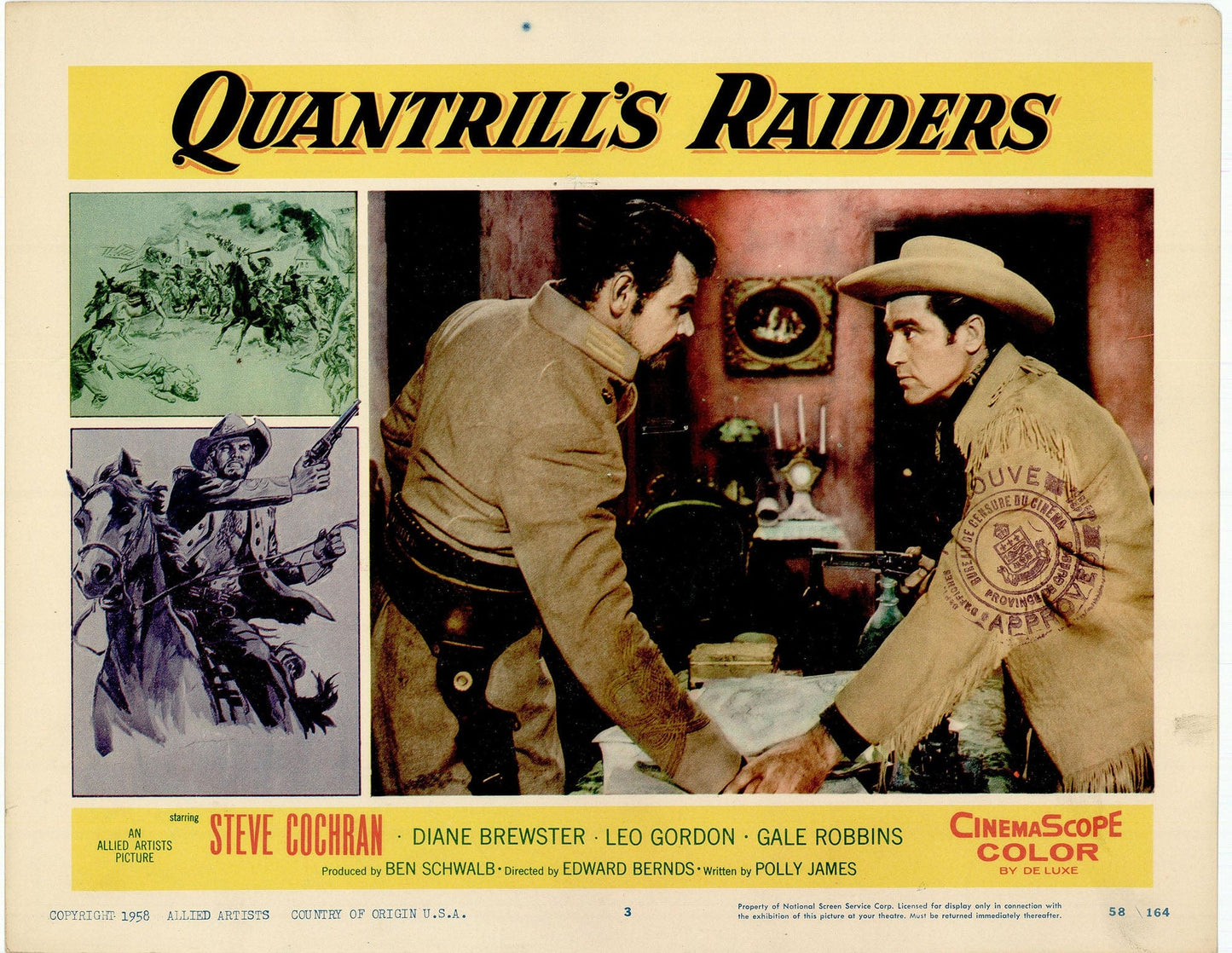 Quantrill's Raiders Movie Lobby Card