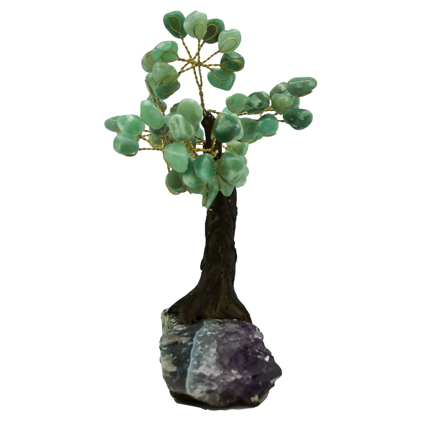 Quartz Gemstone Tree With Amethyst Base Side