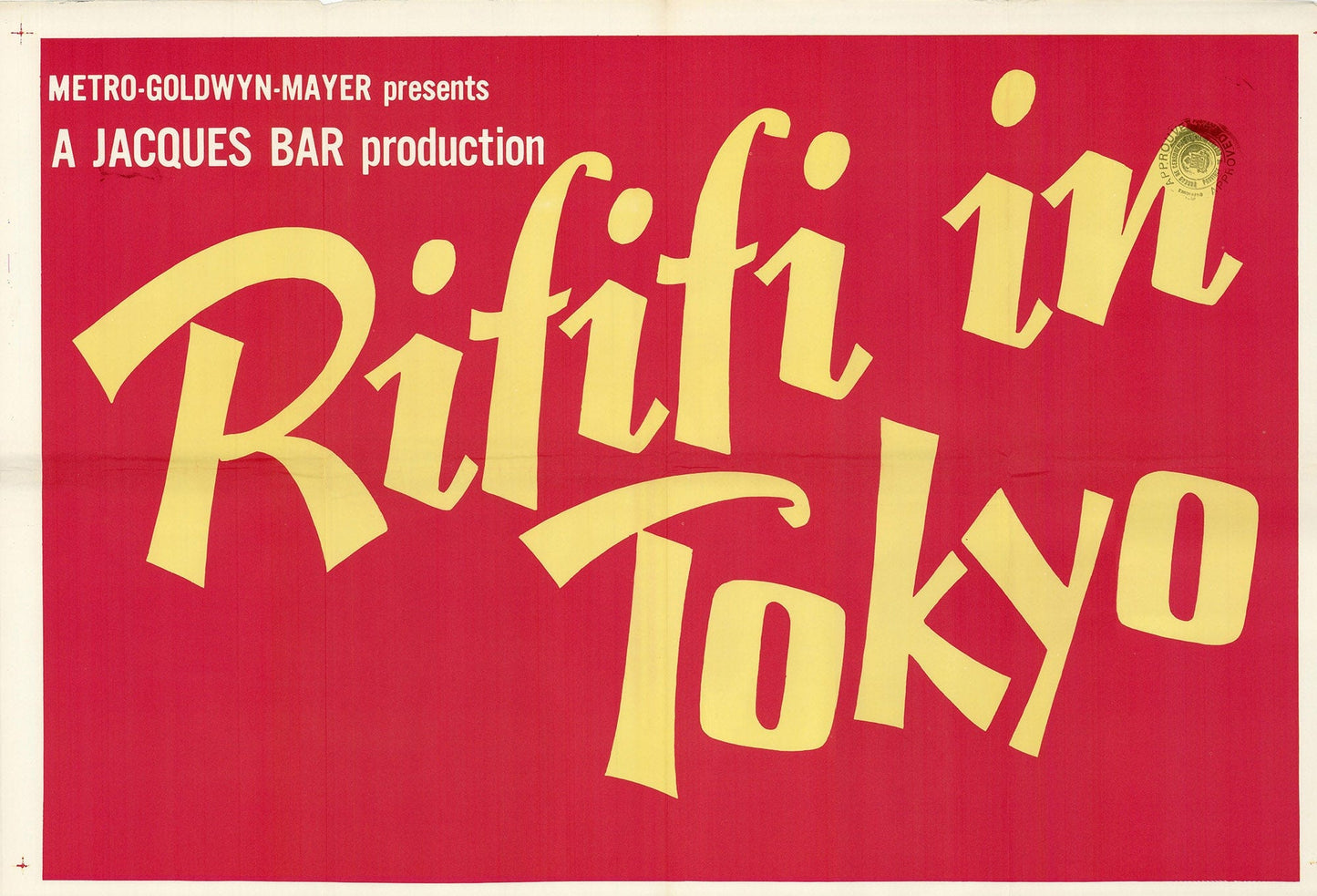 Rififi in Tokyo - Classic 2 Panel Movie Poster