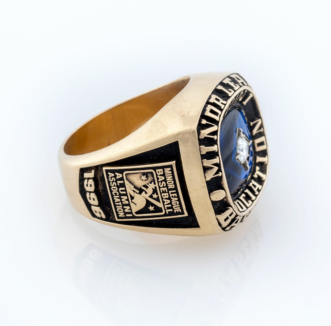 1996 Minor League Baseball Ring 10K Gold .15CT Diamond right side