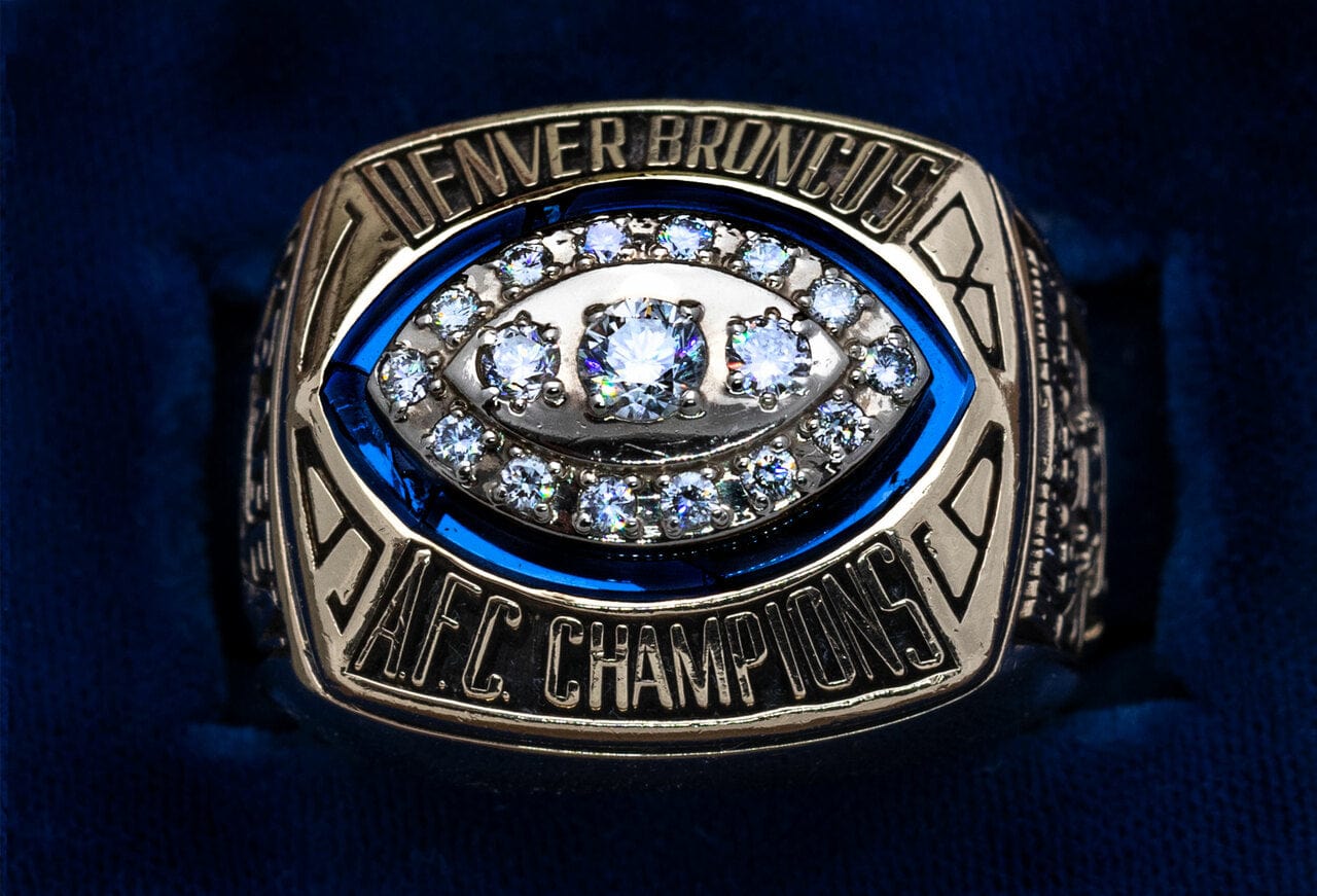 Denver Broncos 1989 AFC Championship Ring – Gold & Silver Pawn Shop