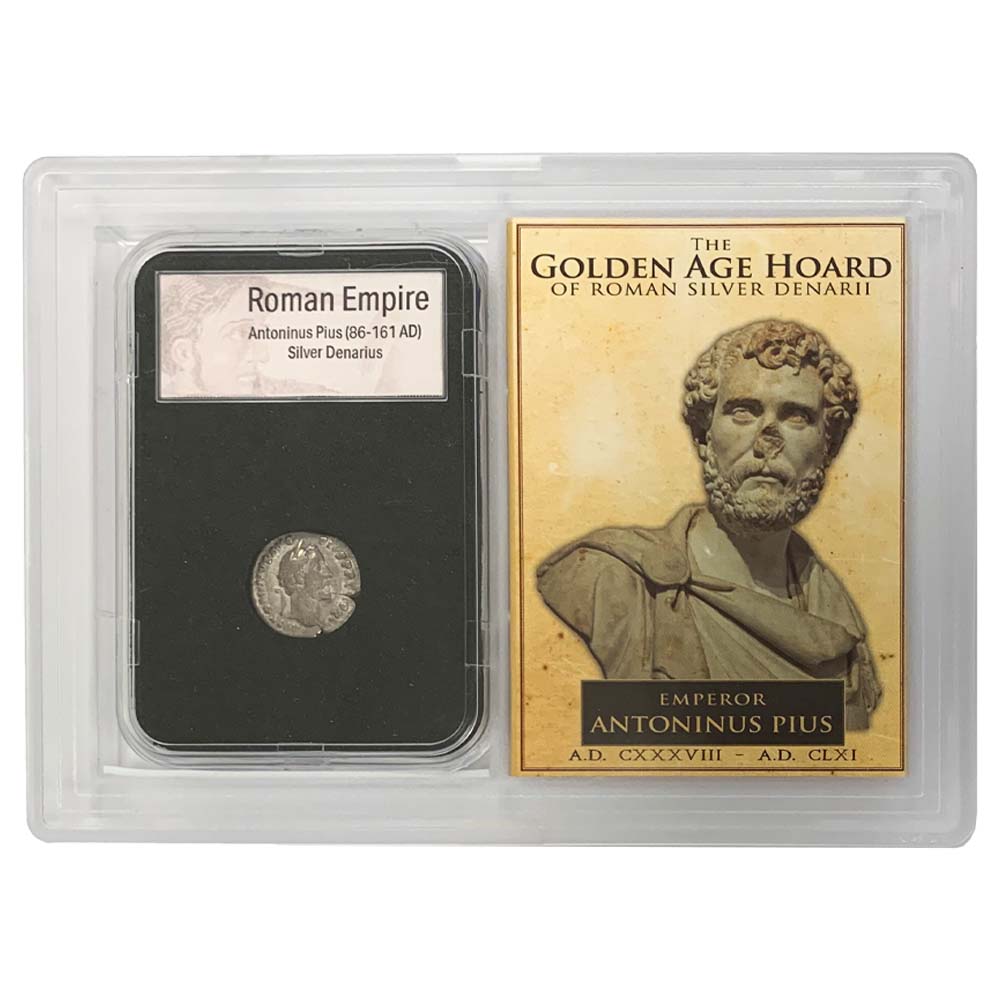 Roman Empire Antoninus Pius 86-161 AD Silver Denarius Thumbnail
