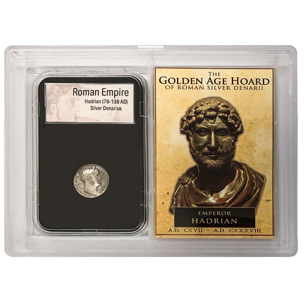 Roman silver coin, Emperor Hadrian Denarius 76-183AD