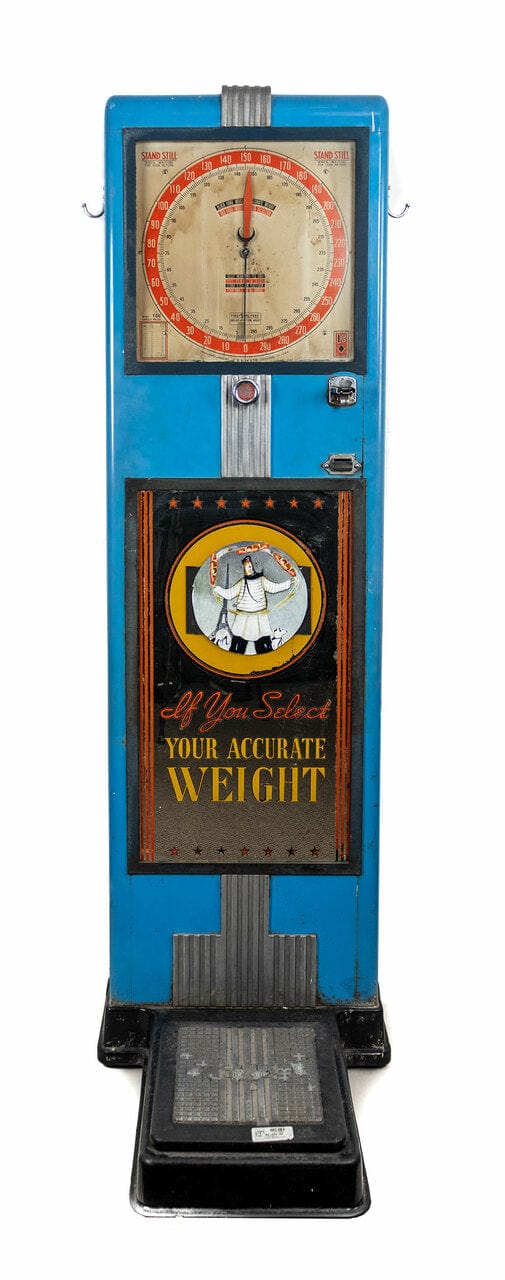 "Guess Your Weight" Coin Operated Antique Scale Front