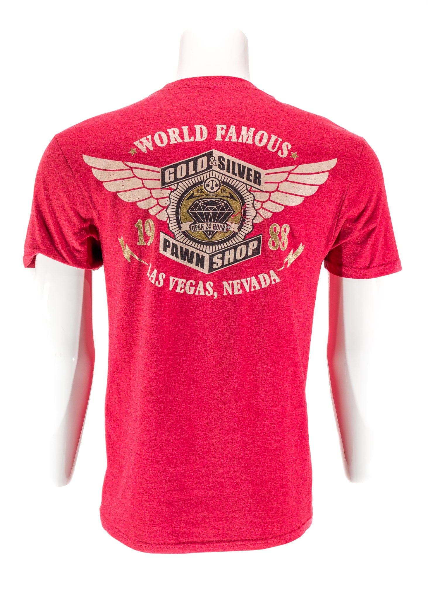World Famous Gold & Silver 1988  Red Crewneck Shirt Reverse