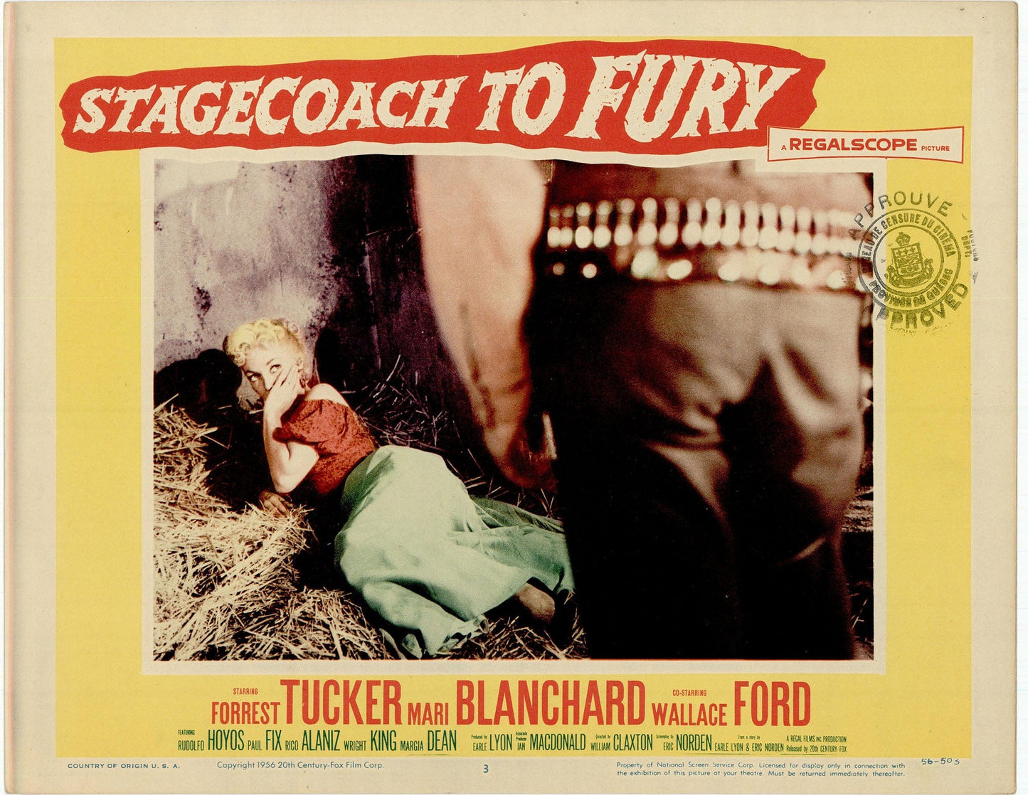 Stagecoach to Fury Movie Lobby Card