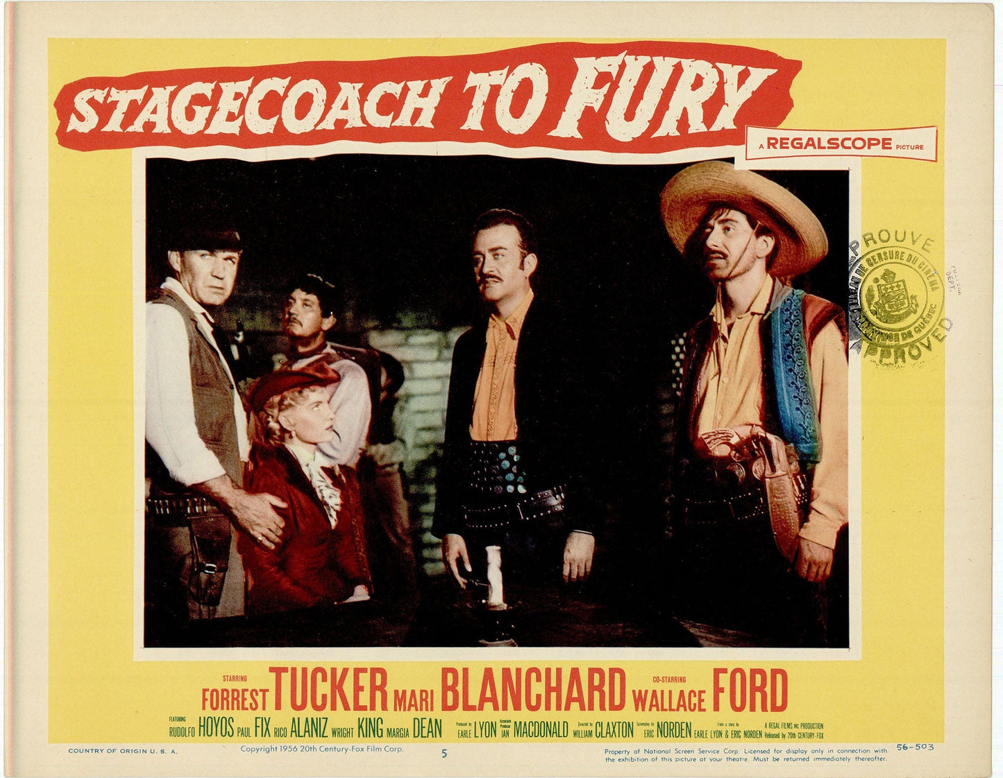 Stagecoach to Fury Movie Lobby Card