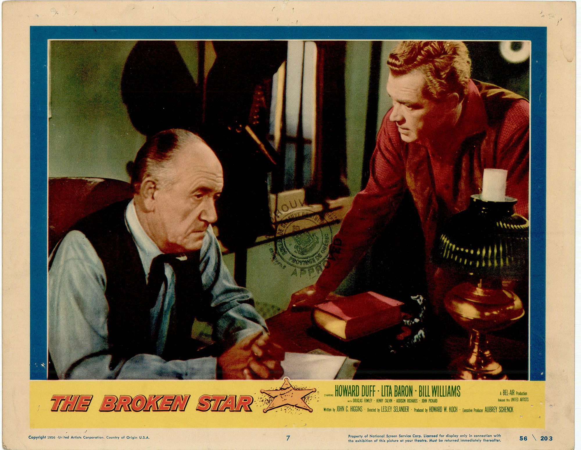 The Broken Star: Original Lobby Card Bundle, 1956 – Gold & Silver