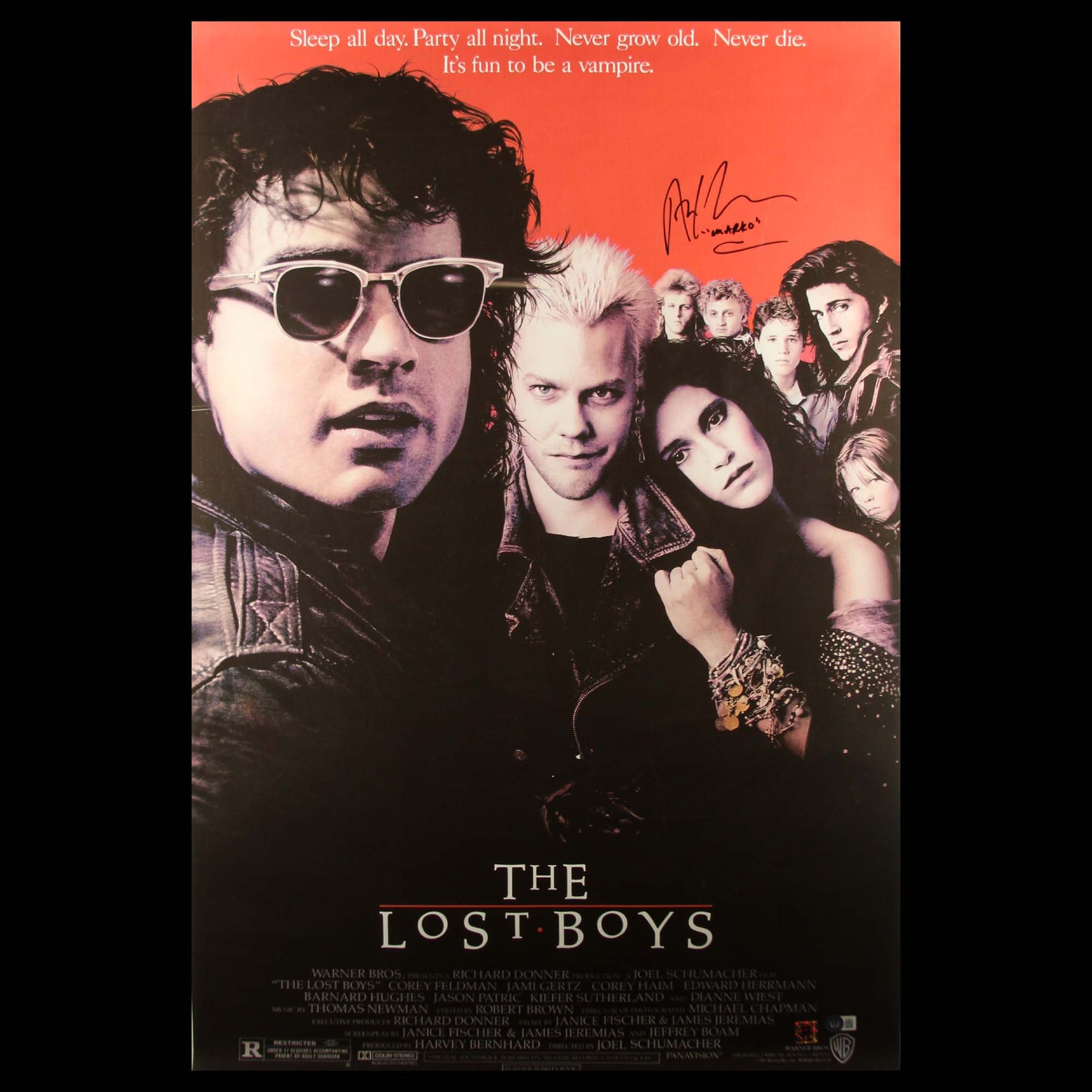 The Lost Boys Poster Signed By Marko Black