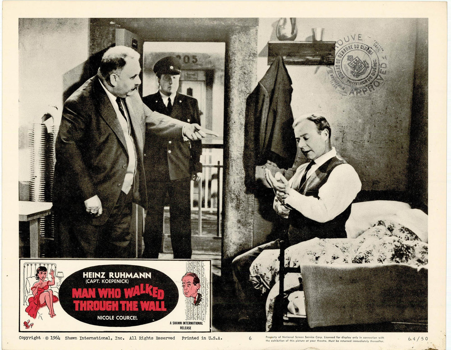 The Man Who Walked Through the Wall Movie Lobby Card