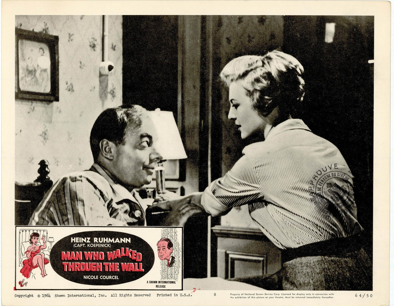 The Man Who Walked Through the Wall Movie Lobby Card – Gold & Silver ...