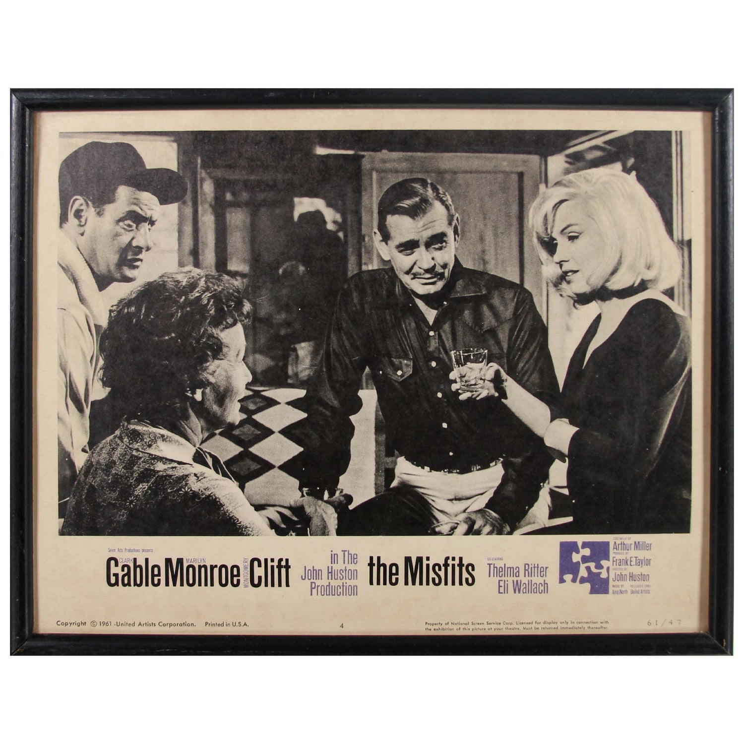 The Misfits; 1961 Movie Lobby Card ZOOM